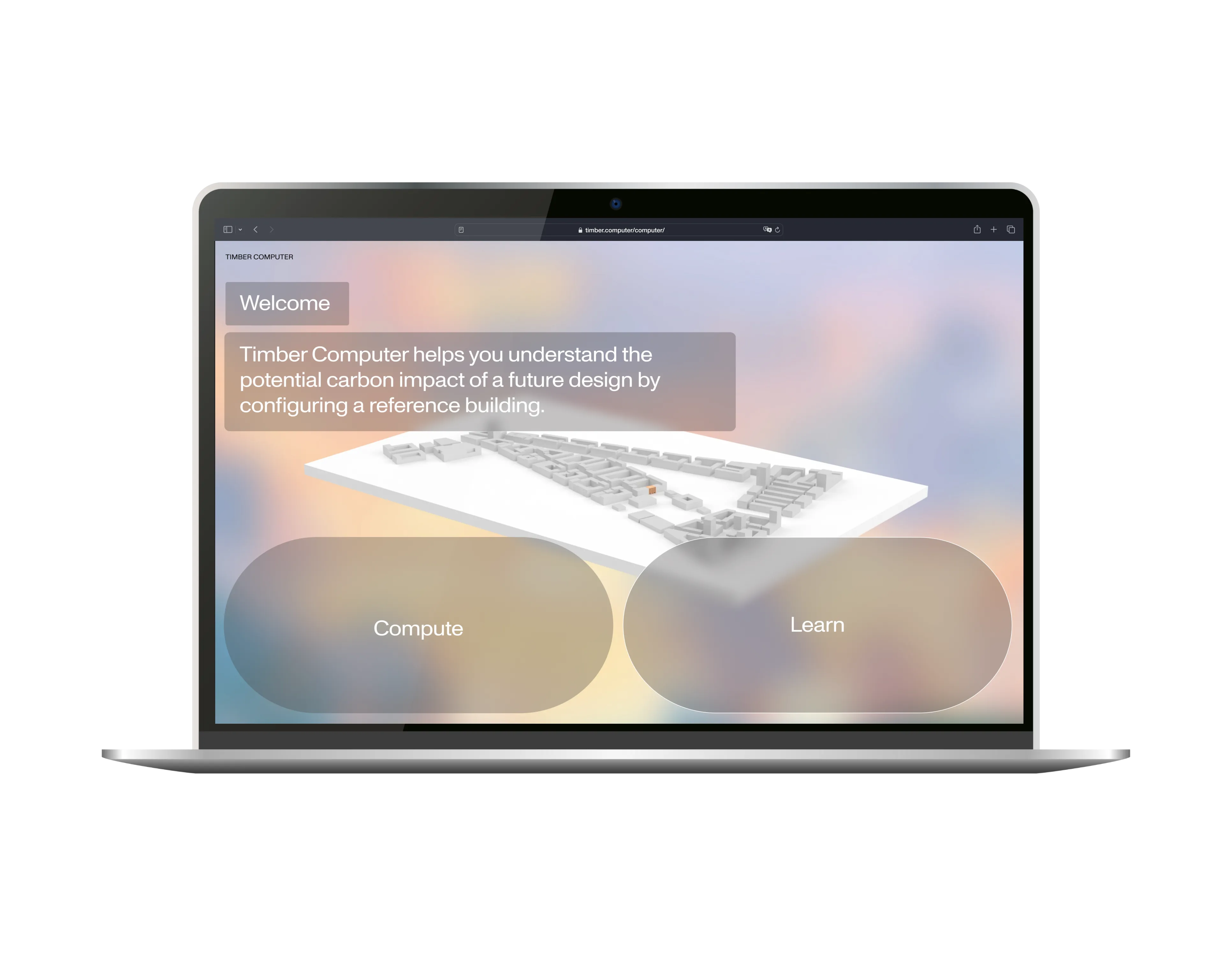 Die Startseite des Timber Computers