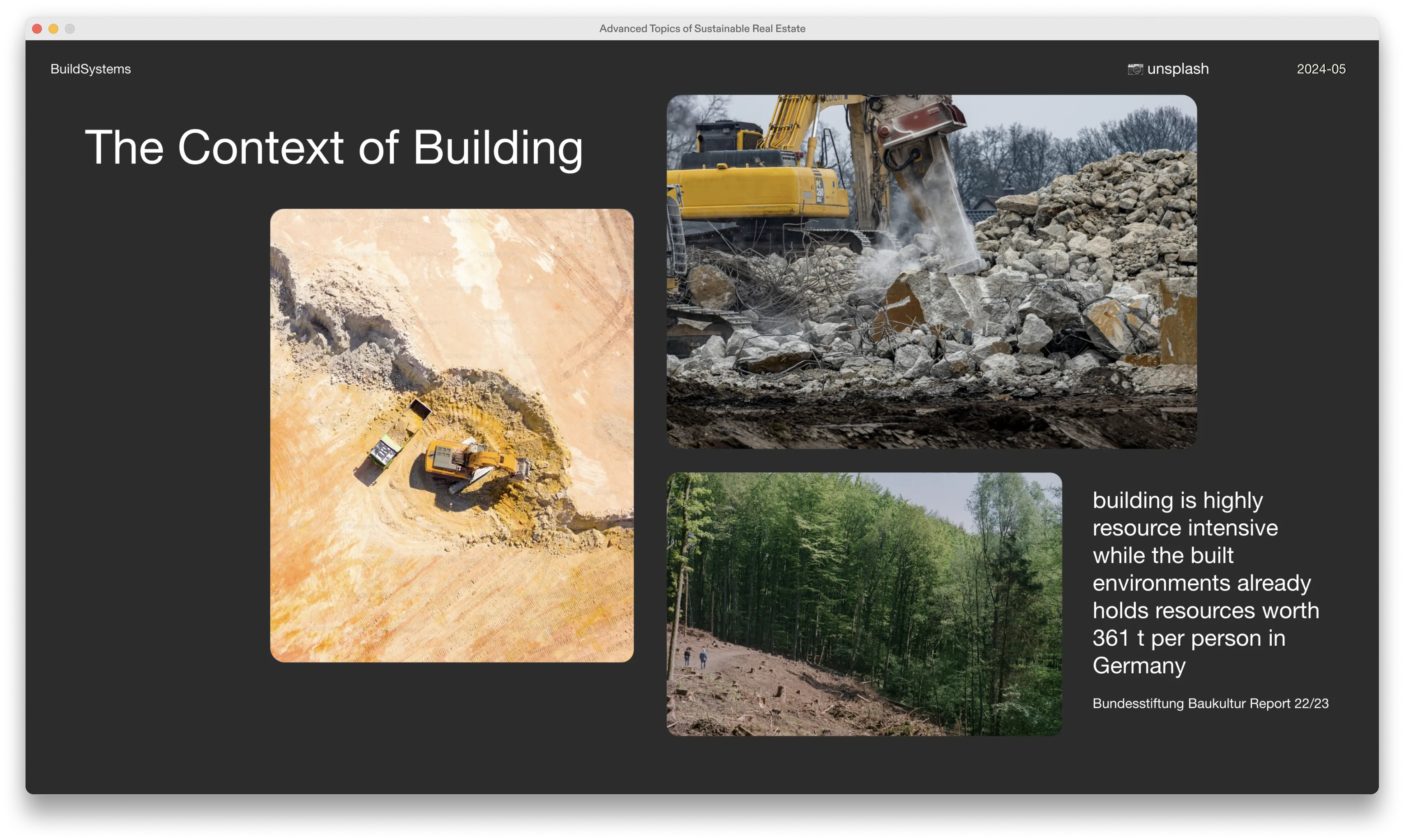 Slide der Kontext der gebauten Umwelt 